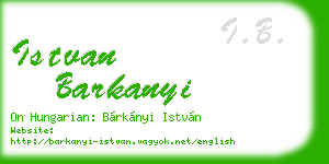 istvan barkanyi business card